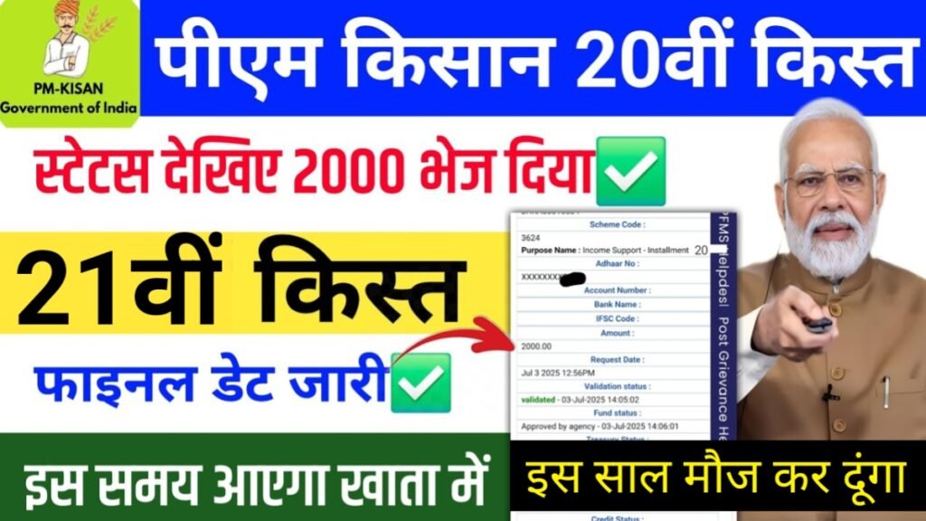 PM Kisan Yojana 21th Kist Jari
